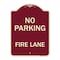 Signmission Designer Series No Parking Fire Lane, Burgundy Heavy-Gauge Aluminum Sign, 24" x 18", BU-1824-23622 A-DES-BU-1824-23622 - alternate 1